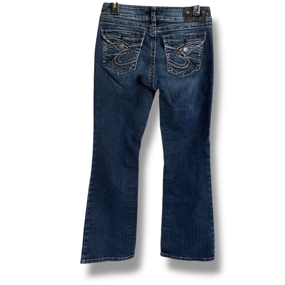 Silver Suki Jeans Womens 28x30 Bootcut Flap Pockets Blue